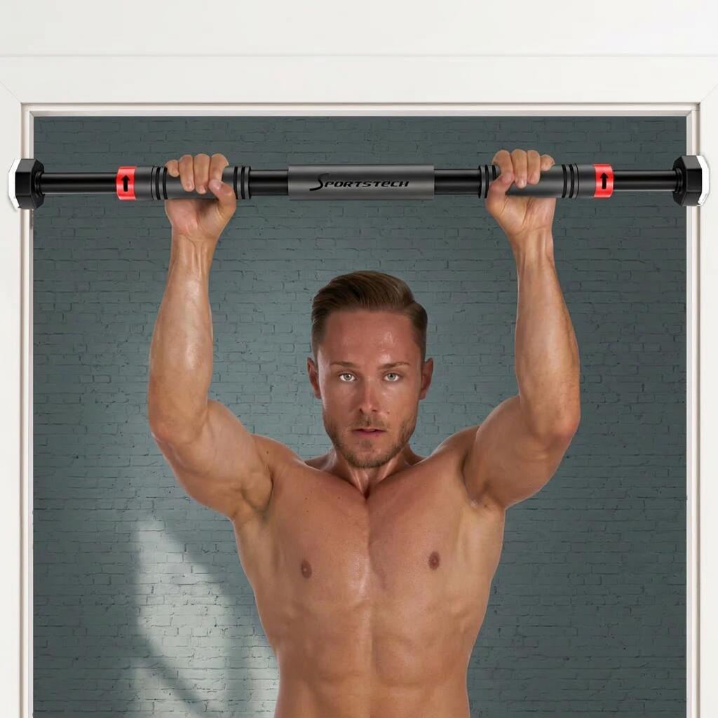 Sportstech Barre de Traction avec Gear-Lock | Fixation sans vis | jusqu'à 90 cm 6/7