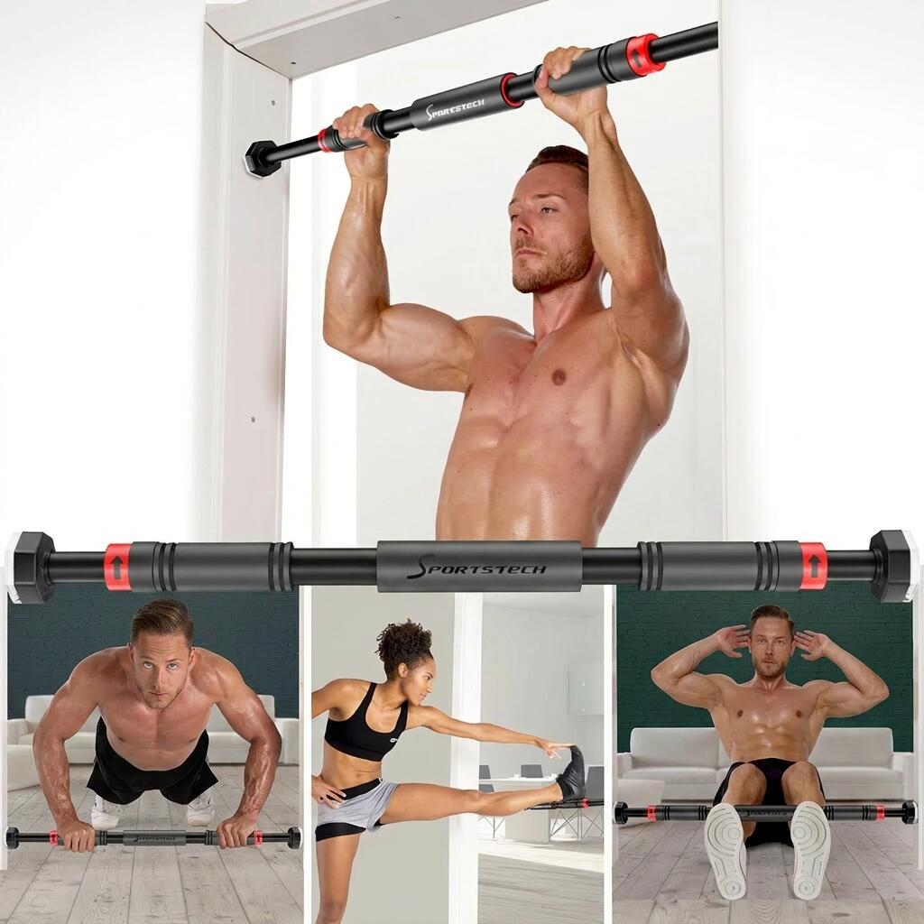 Sportstech Barre de Traction avec Gear-Lock | Fixation sans vis | jusqu'à 90 cm 5/7