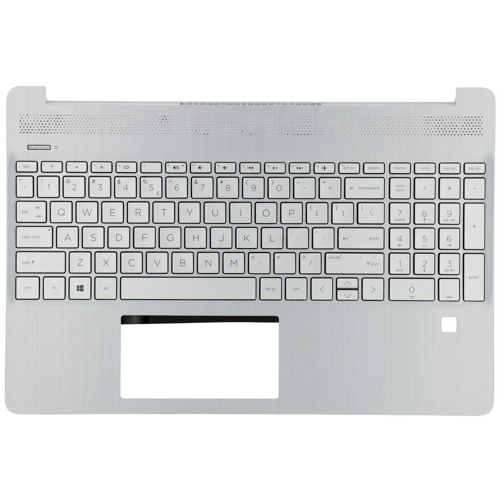 HP Laptop Keyboard US QWERTY with Top Cover Silver
