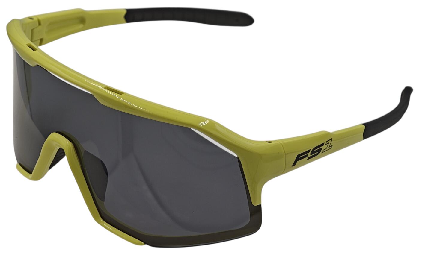 Okulary sportowe rowerowe FUZLU FS1 TR-3096 polarized UV400 neon yellow/black