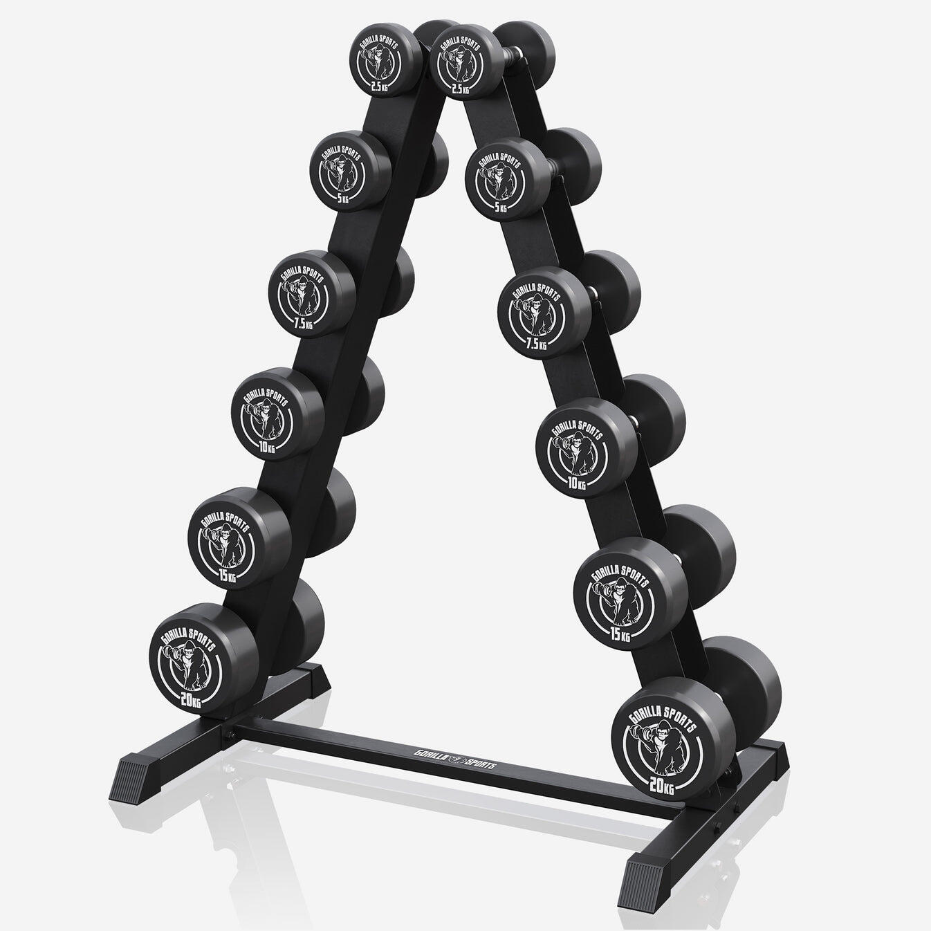Dumbbell standaard - Halterrek - Voor 12 dumbbells - Belastbaar tot 300 kg 2/7