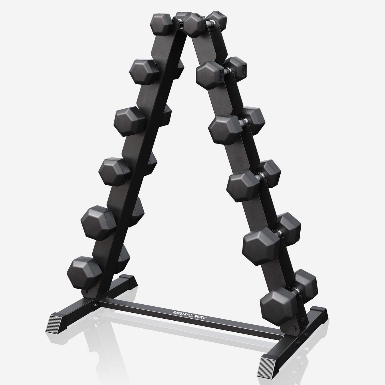 Dumbbell standaard - Halterrek - Voor 12 dumbbells - Belastbaar tot 300 kg 7/7