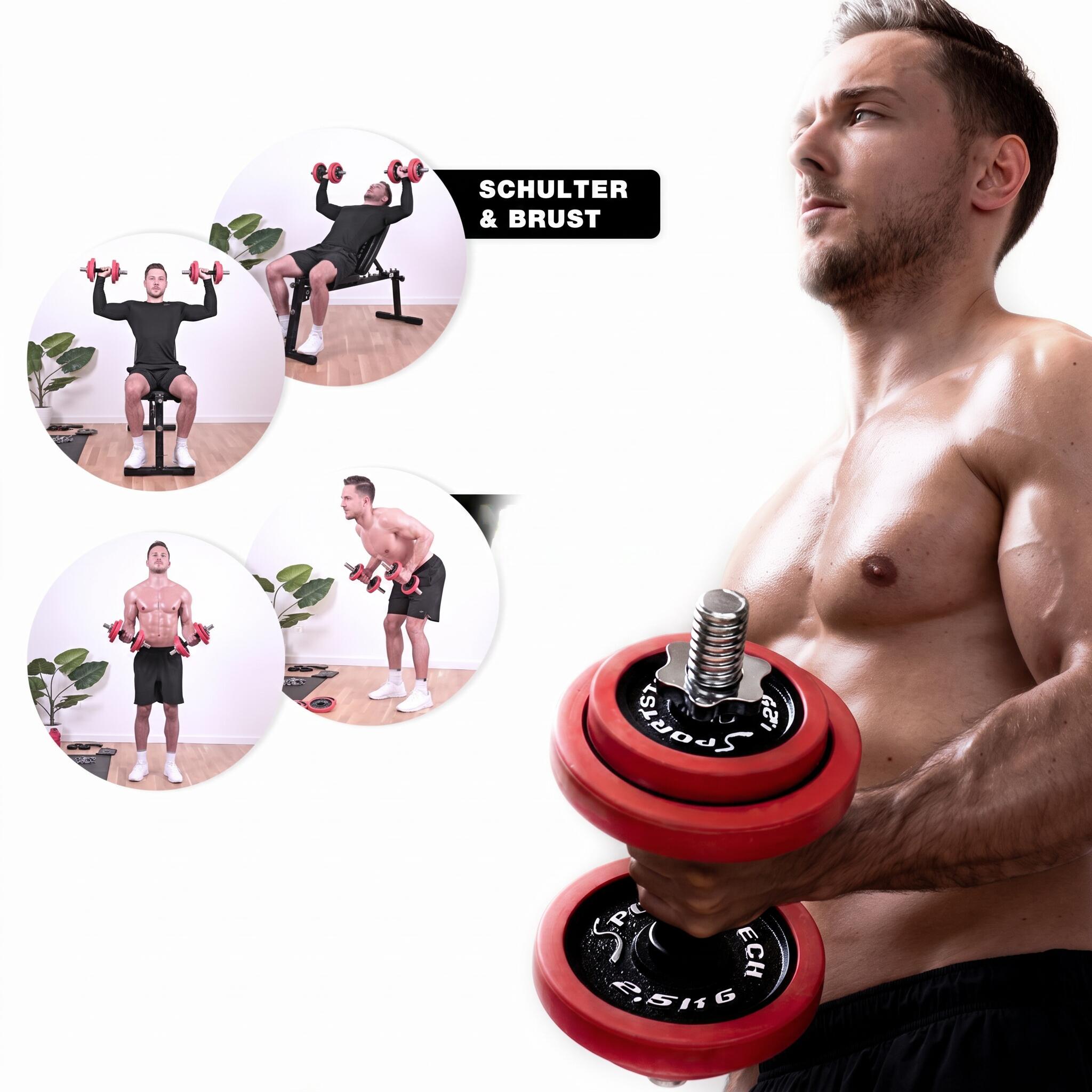 Sportstech Hantel AH300_30 2in1 Set | Abnehmbare Silikonüberzüge 3/9