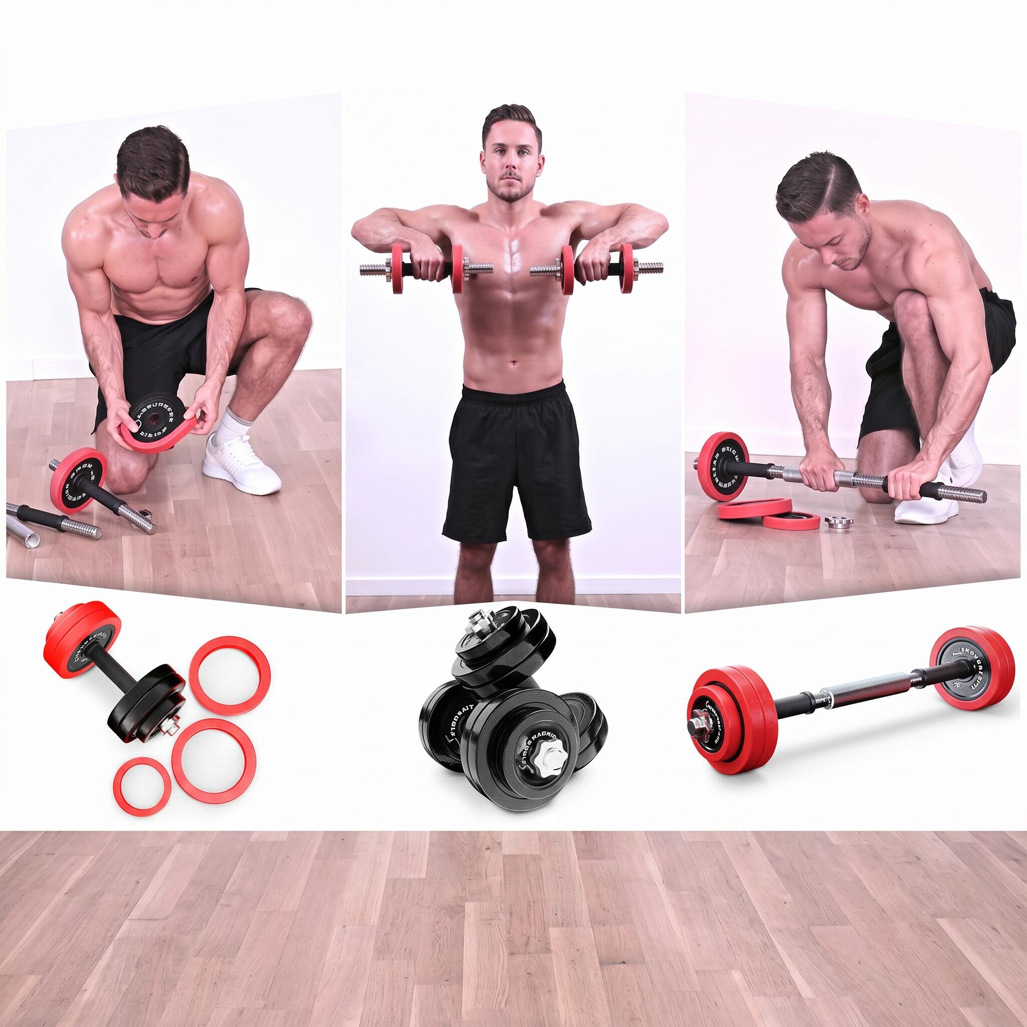 Sportstech Hantel AH300_30 2in1 Set | Abnehmbare Silikonüberzüge 5/9