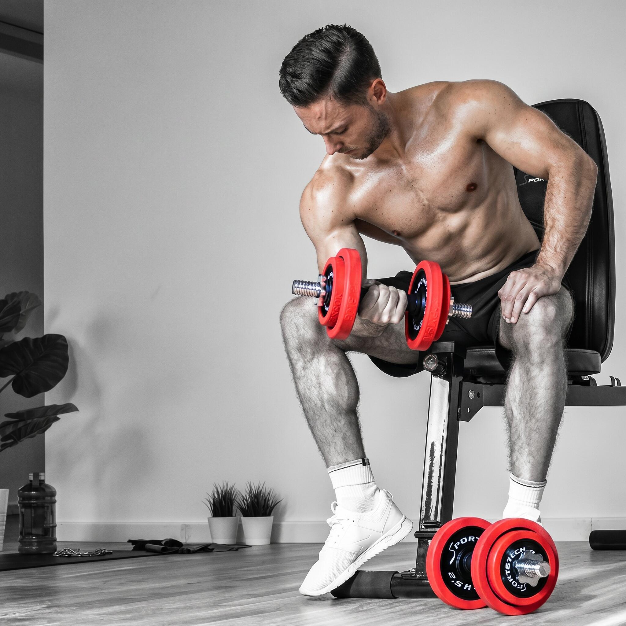 Sportstech Hantel AH300_30 2in1 Set | Abnehmbare Silikonüberzüge 4/9