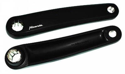 Aluminium crankset voor e-bikes 170 mm zwart