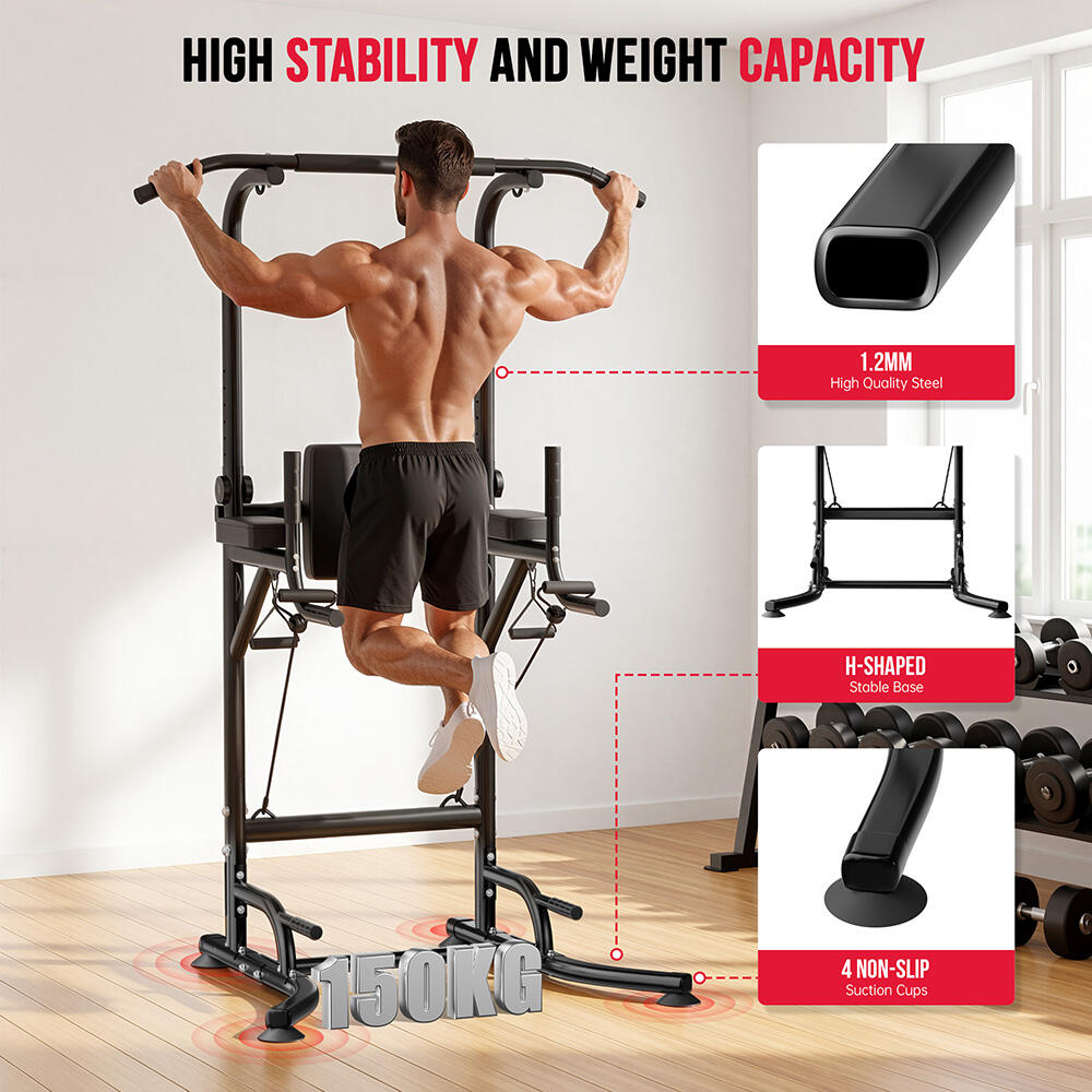 Stazione fitness regolabile – trazioni, dips e addominali 5/5