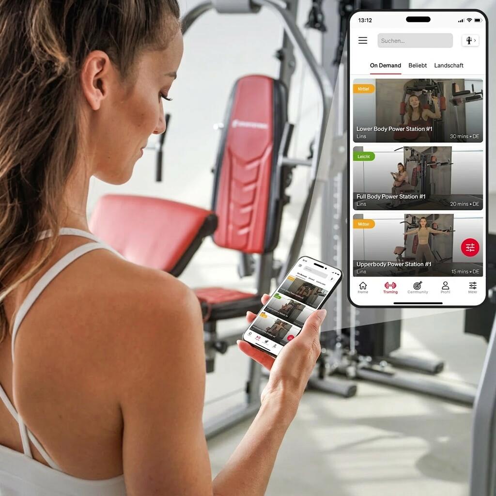 Sportstech Kraftstation HGX300 | 50+ Übungen | Beinpresse | 16 Gewichtsblöcke 2/8