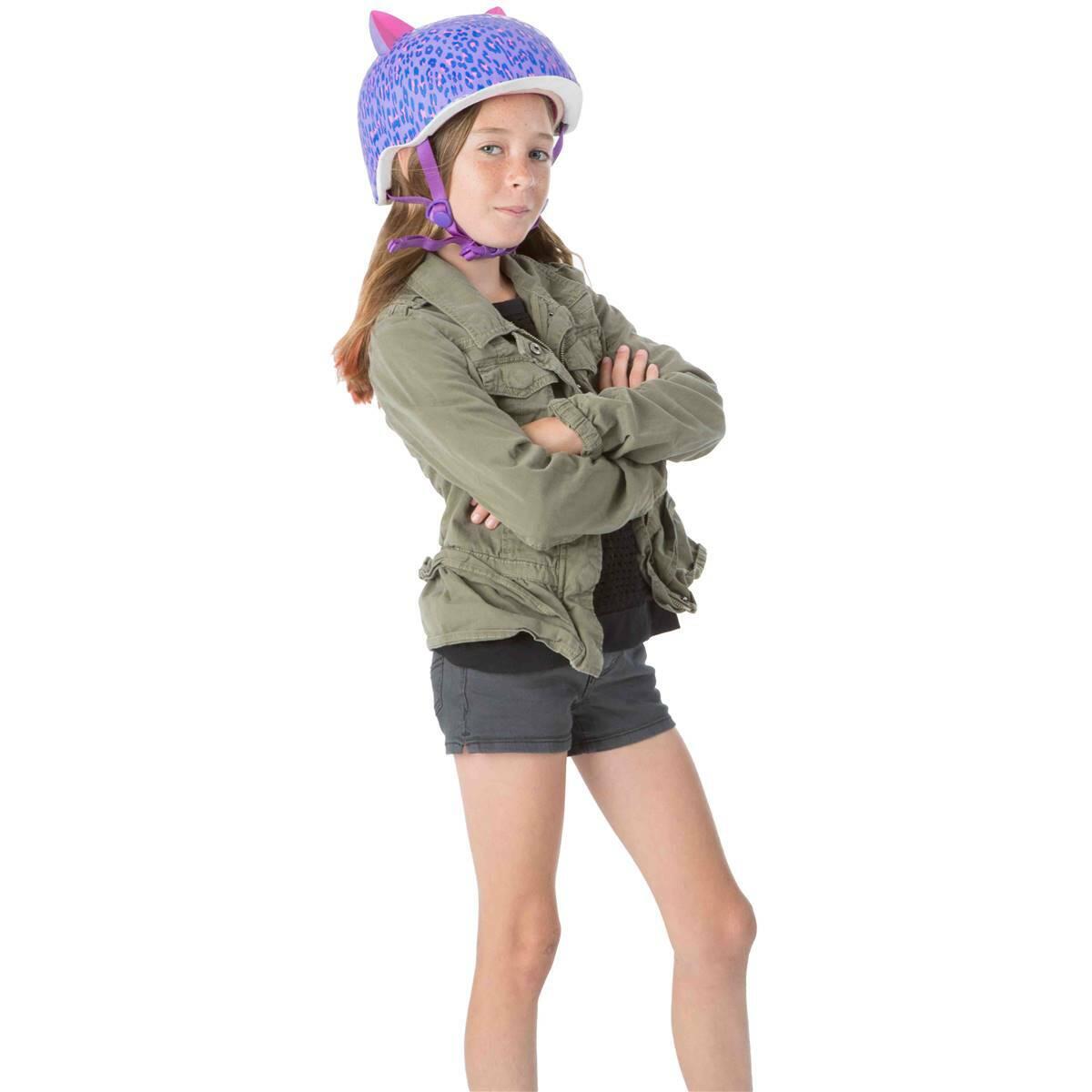 Kask rowerowy dla dzieci Cpreme Leopard Kitty Purple 3/6