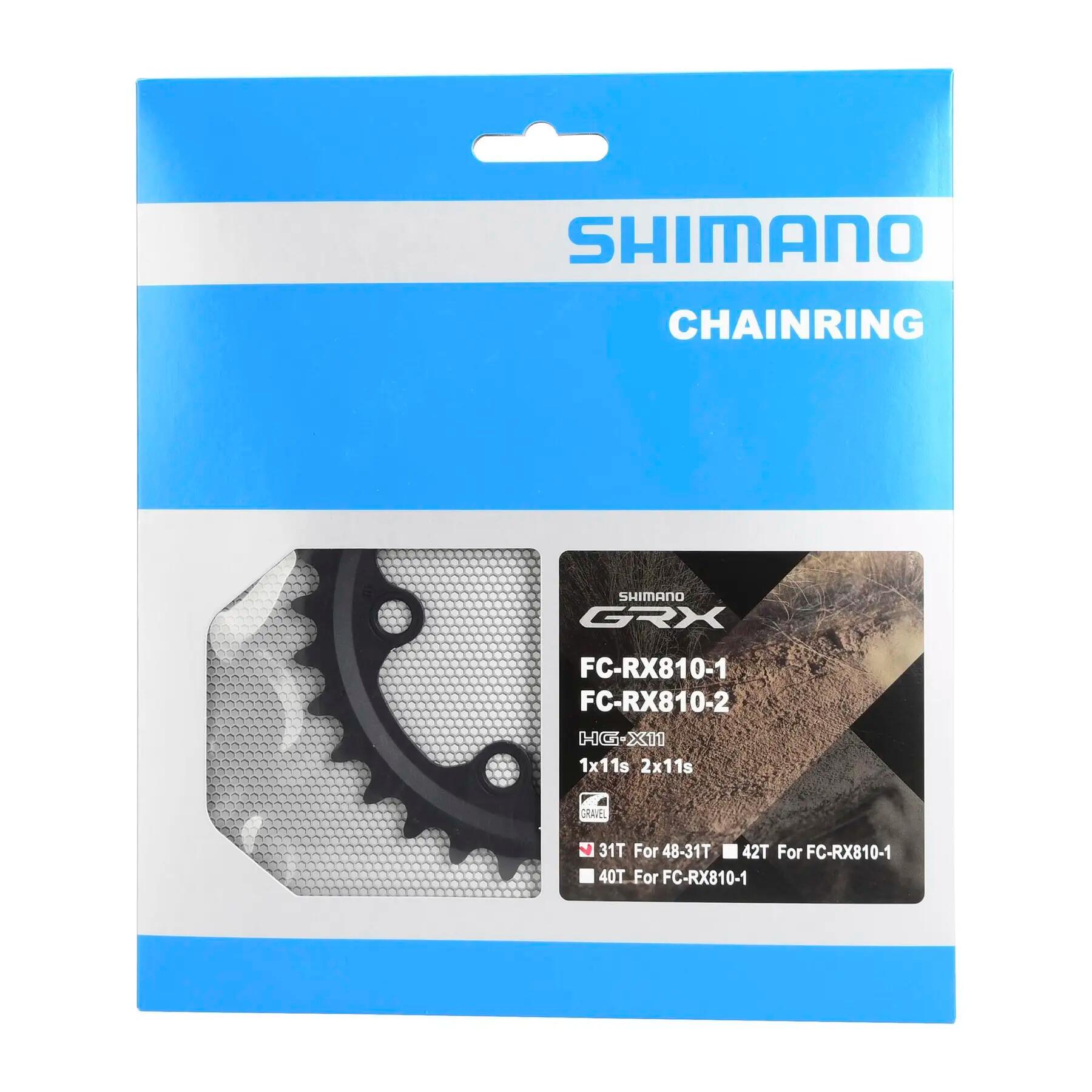 Shimano 31T GRX FC-RX810 Chainring - Black for 2x11 Speeds 3/3