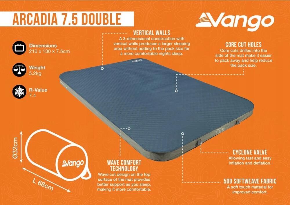Mata kempingowa dwuosobowa Vango Arcadia 7,5 Double 6/6