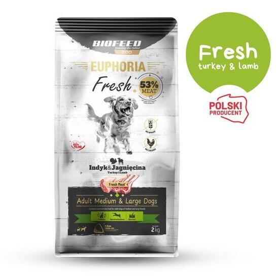 Karma dla psa BIOFEED średnie i duże rasy z indykiem i jagnięciną 2kg