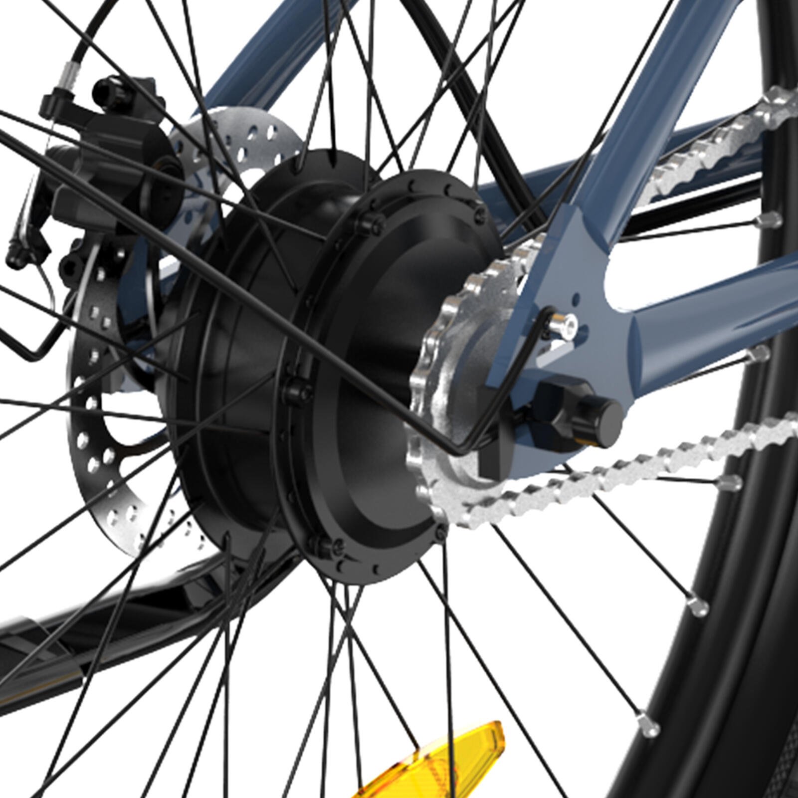 27,5" Bicicleta elétrica urbana quadro baixo bateria removível 13Ah BK8S APP 4/7