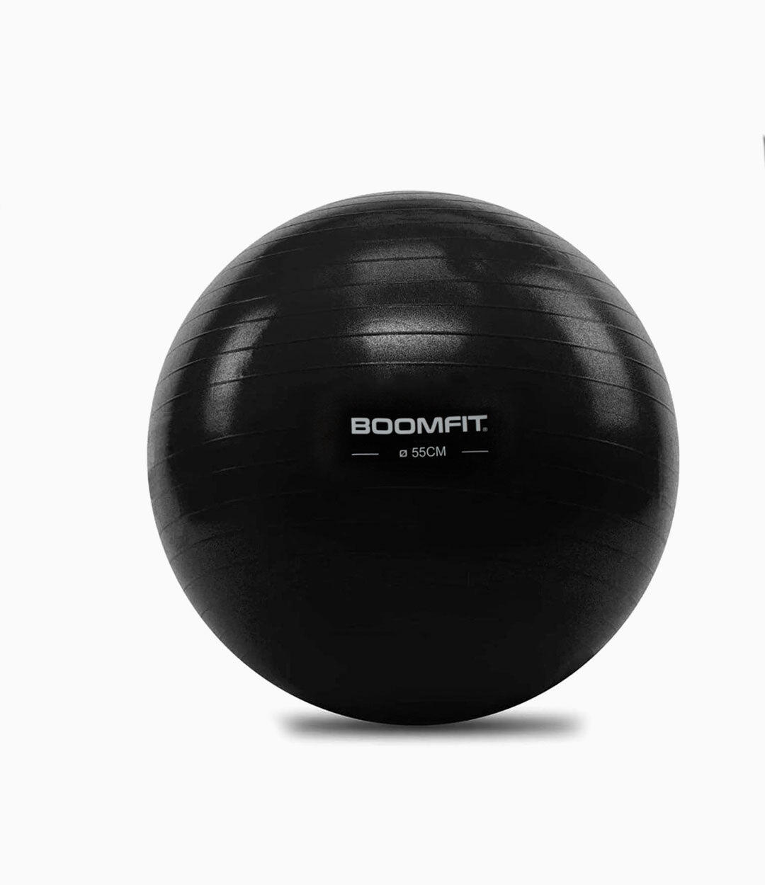 Ballon de Pilates Noir 55cm - BOOMFIT 1/3