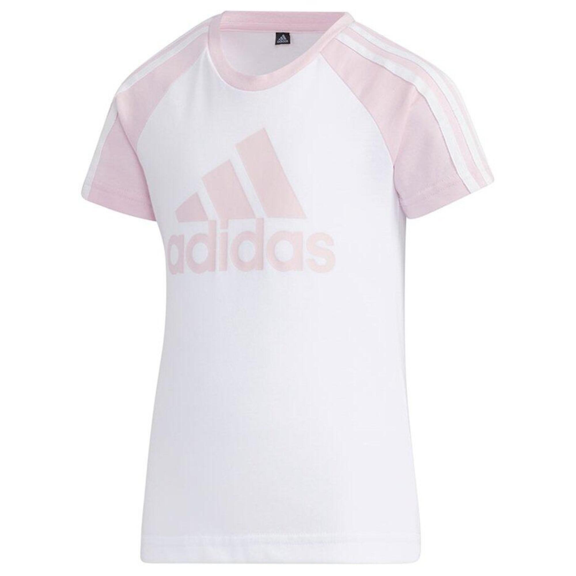Koszulka dla dzieci adidas Lg St Bos Tee biało-różowa GP0430