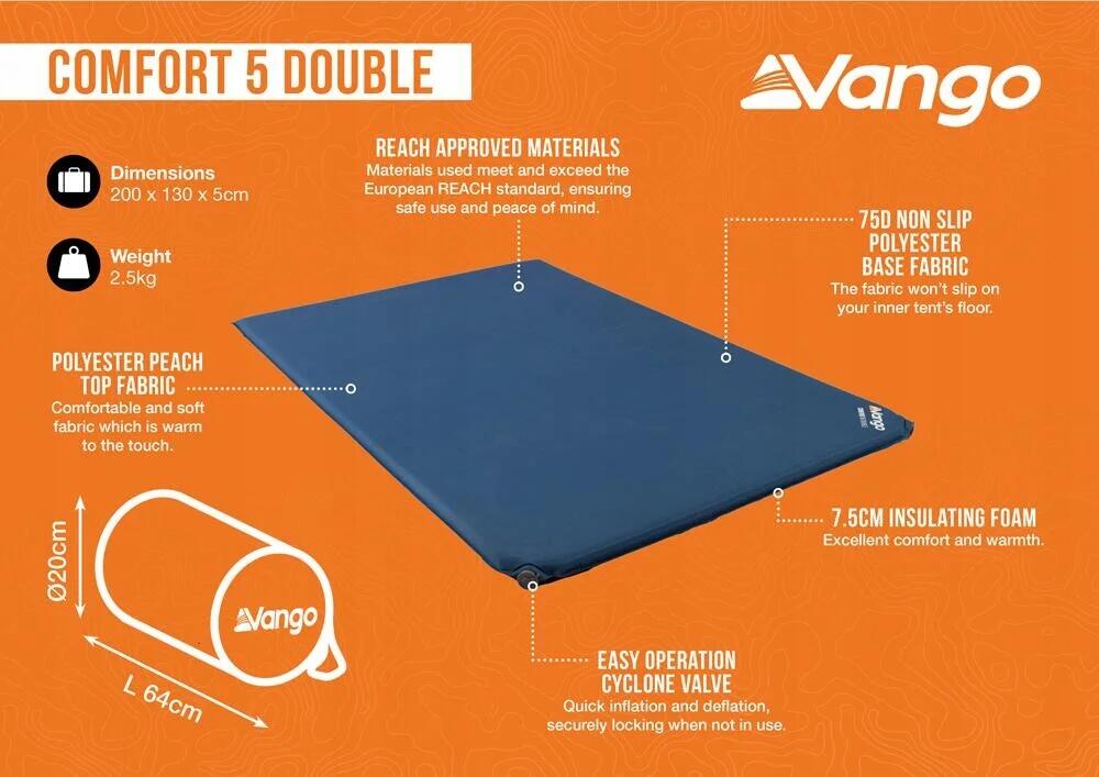 Mata kempingowa dwuosobowa Vango Comfort 7,5 6/7