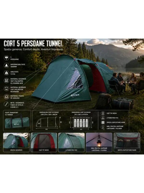 Cort pentru 5 persoane tip TUNNEL 82147 3/3