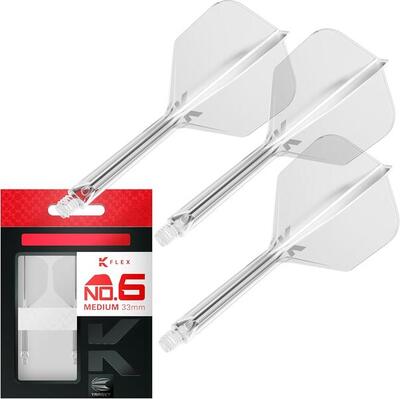 K flex geïntegreerde flights en shafts no.6 medium 33mm