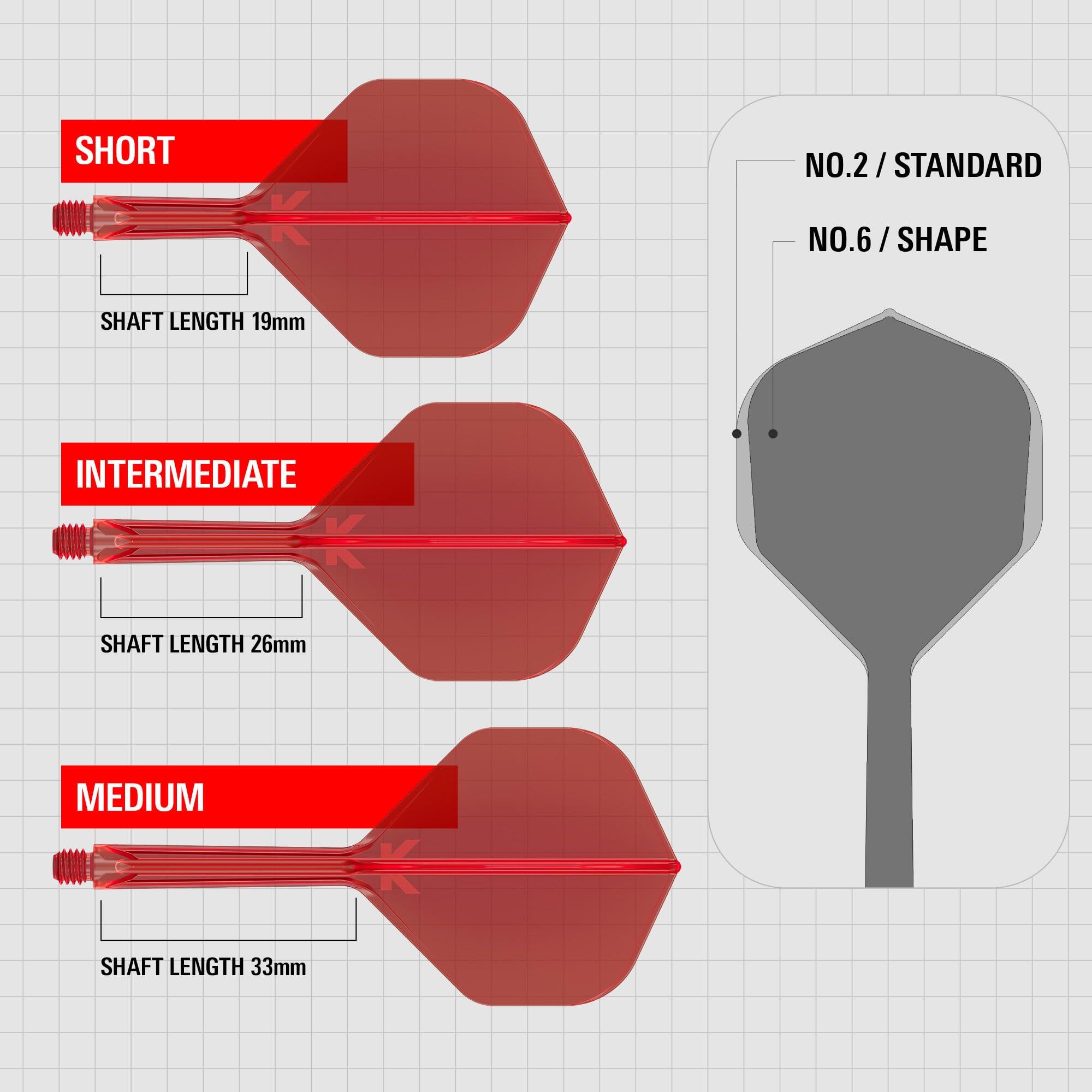 K-Flex Integrierte Dart Flights und Shafts No.2 3/7
