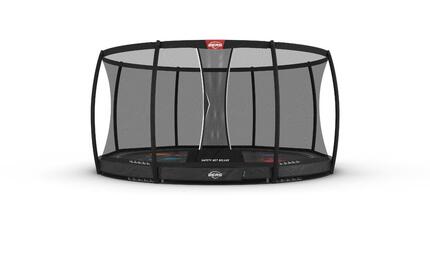 Trampoline Elite InGround 430 + Filet Séc. Deluxe Gris