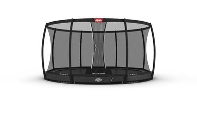Trampoline champion inground 430 + veiligheidsnet deluxe grijs