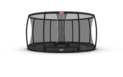 Trampoline Champion InGround 430 + Veiligheidsnet Deluxe Grijs