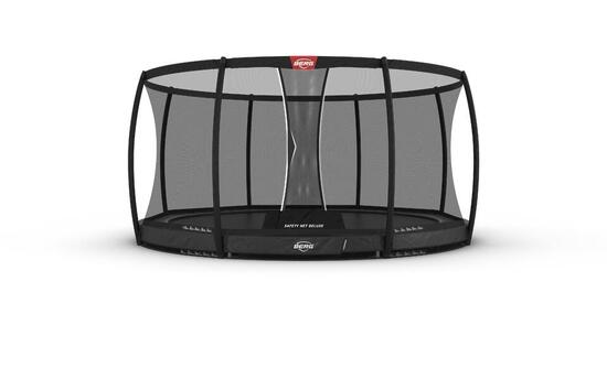 Trampoline Champion InGround 430 + Veiligheidsnet Deluxe Grijs