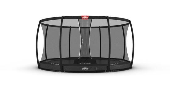 Trampoline Elite InGround 430 + Filet Séc. Deluxe Gris