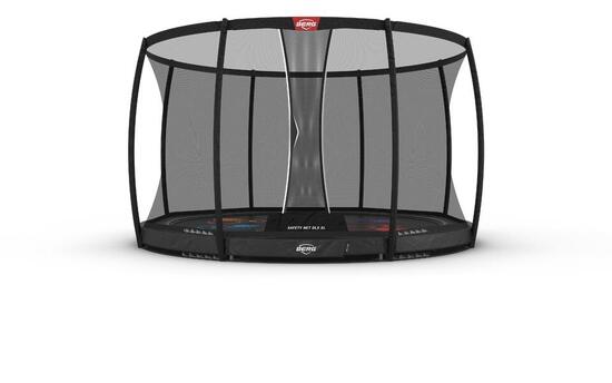 Trampoline Elite InGround 430 + Filet Séc. DLX XL Gris Levels