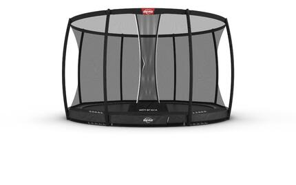 Trampoline Champion InGround 430 + Veiligheidsnet DLX XL Grijs