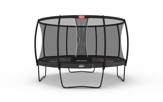 Trampoline Champion Regular 430 + Filet Séc. Deluxe Gris Levels