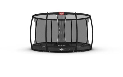 Trampoline Elite InGround 430 + Filet Séc. Deluxe Gris