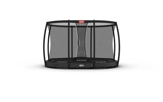 Trampoline Grand Champion InGround 350 + Filet Séc. Deluxe Gris