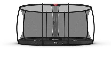 Trampoline Grand Champion InGround 520 + Filet Séc. DLX XL Gris