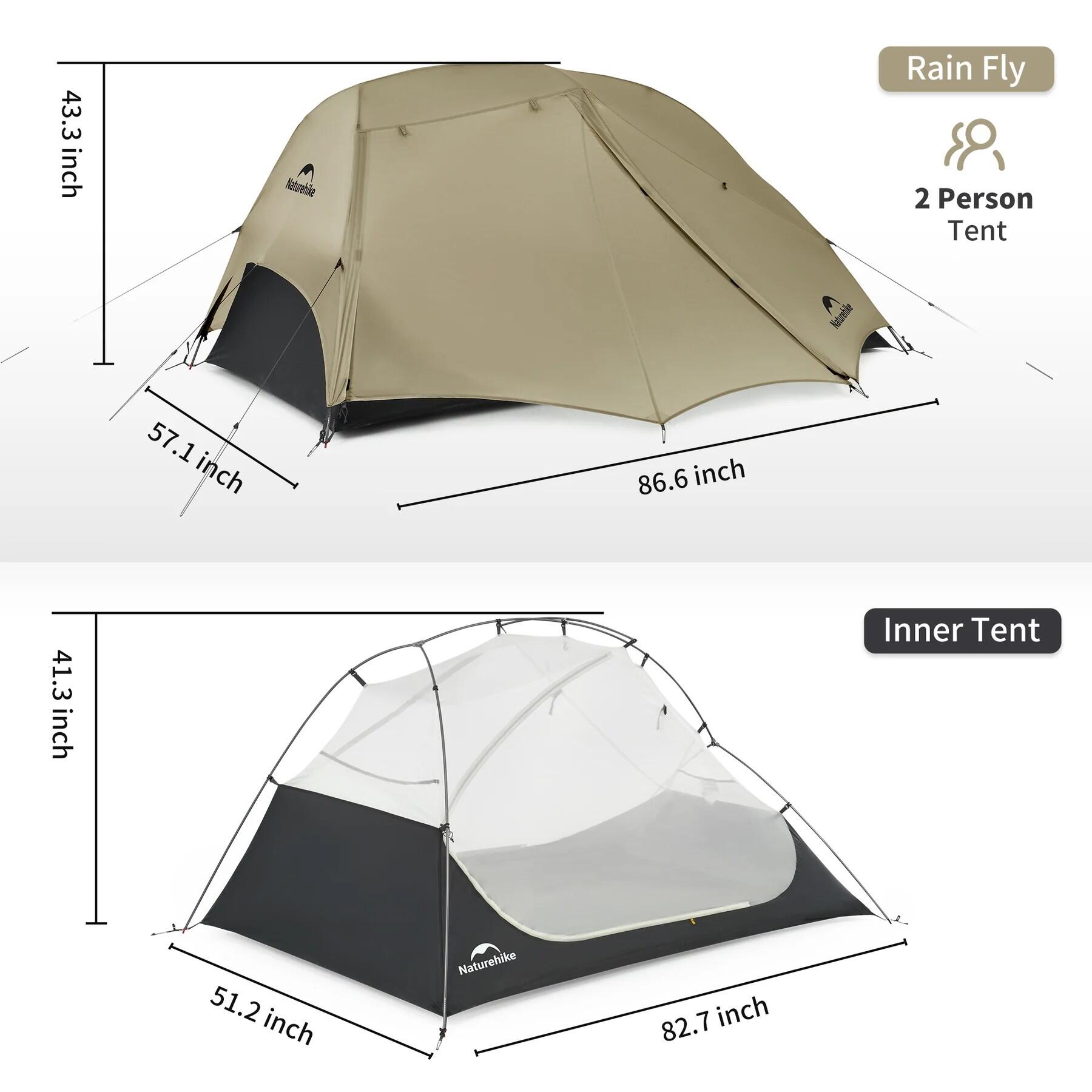 Star River™ UL 2-Persoons Ultralichte Backpacktent-Zandkleur 5/9