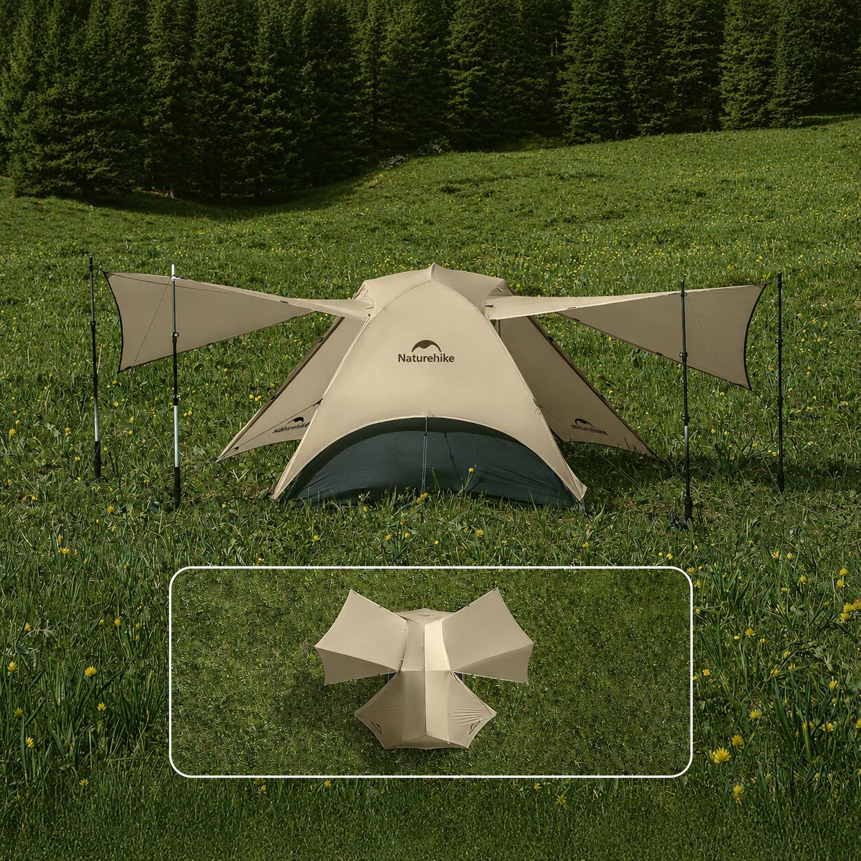 Star River™ UL 2-Persoons Ultralichte Backpacktent-Zandkleur 4/9