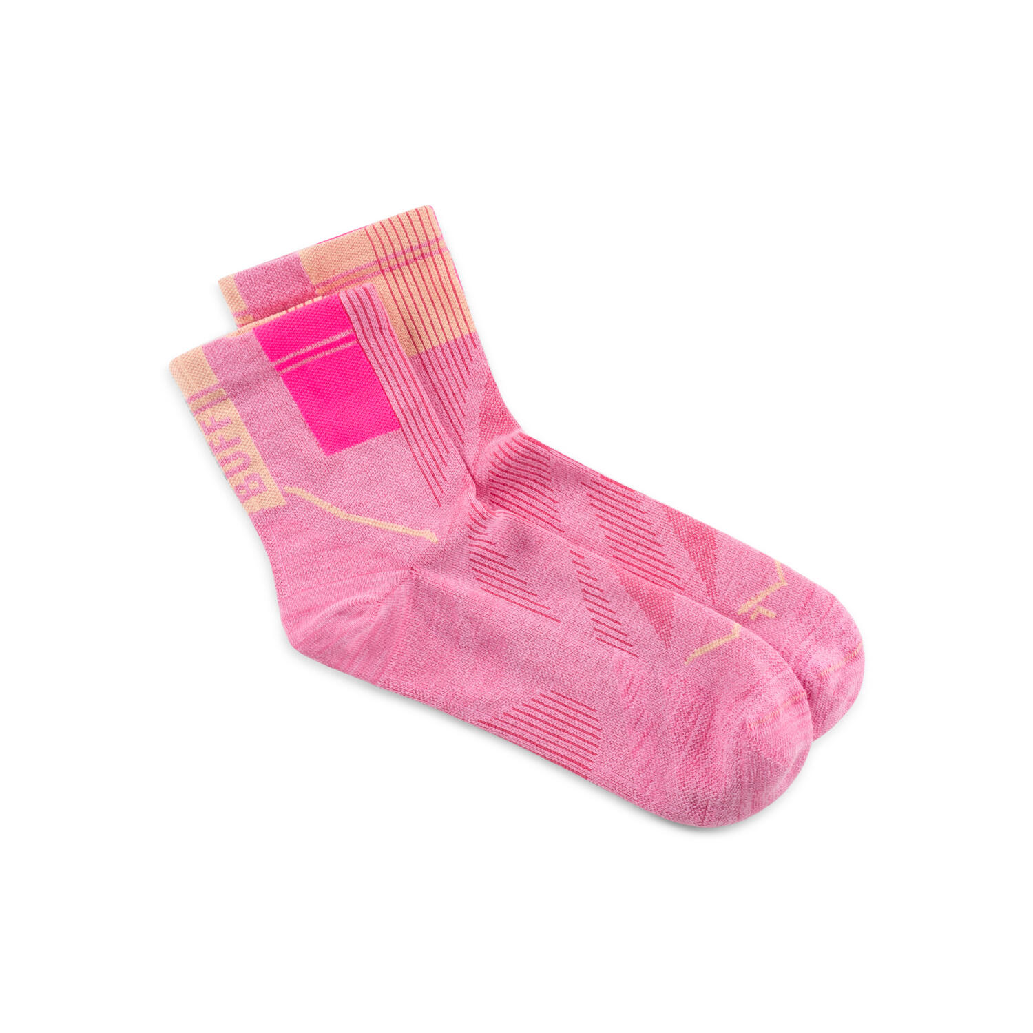 Buff Coolnet Quarter CQ Roze Sokken 2/4
