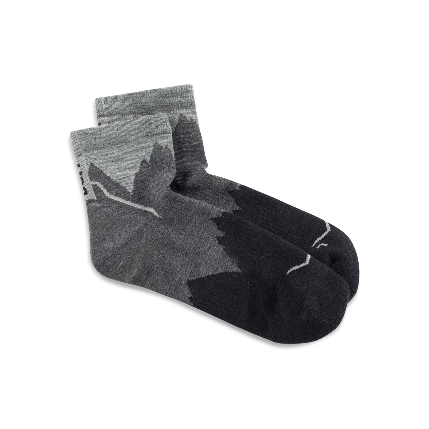 Calcetines LW Lana Merino media caña Unisex Buff Negro 2/5