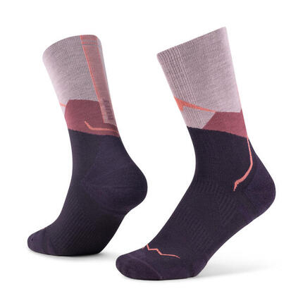 Buff Merino Lichtgewicht Crew Sokken Roze