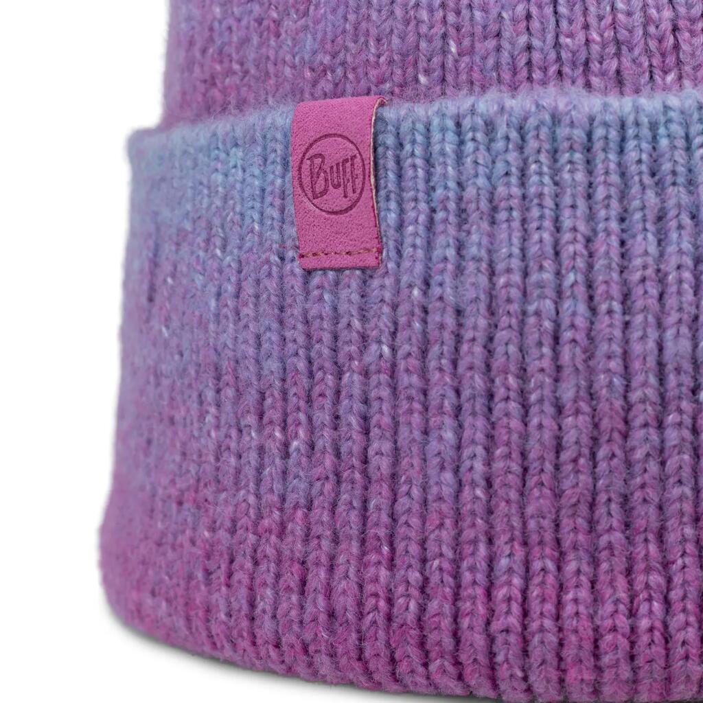 257 Orchid Knitted Beanie - Purple ribbed wool-blend beanie