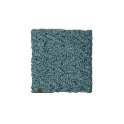 Komin na szyję damski buff knitted&fleece neckwarmer caryn - blue glass