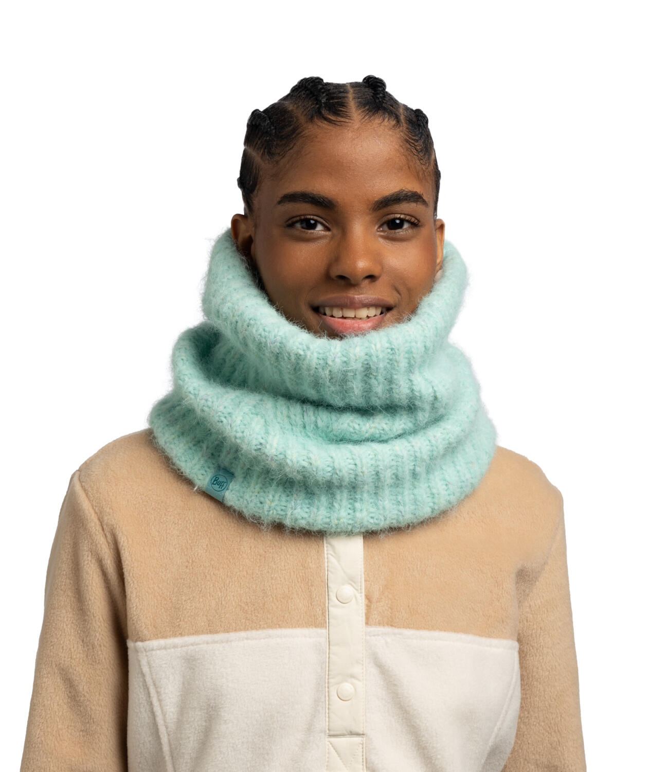 Braga de cuello Knitted & Fleece Mujer Buff Verde 2/5