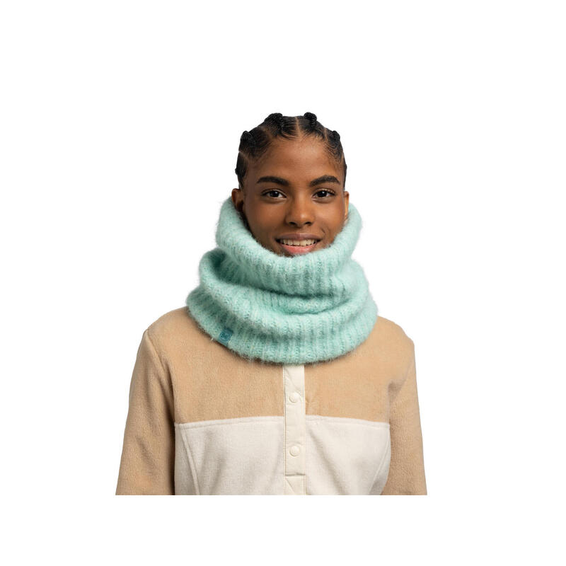 257 EYLA fular/scaldacollo tricotat cu polar, verde