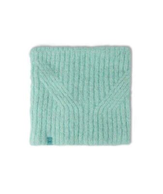 257 eyla nekwarmer gebreid en fleece groen