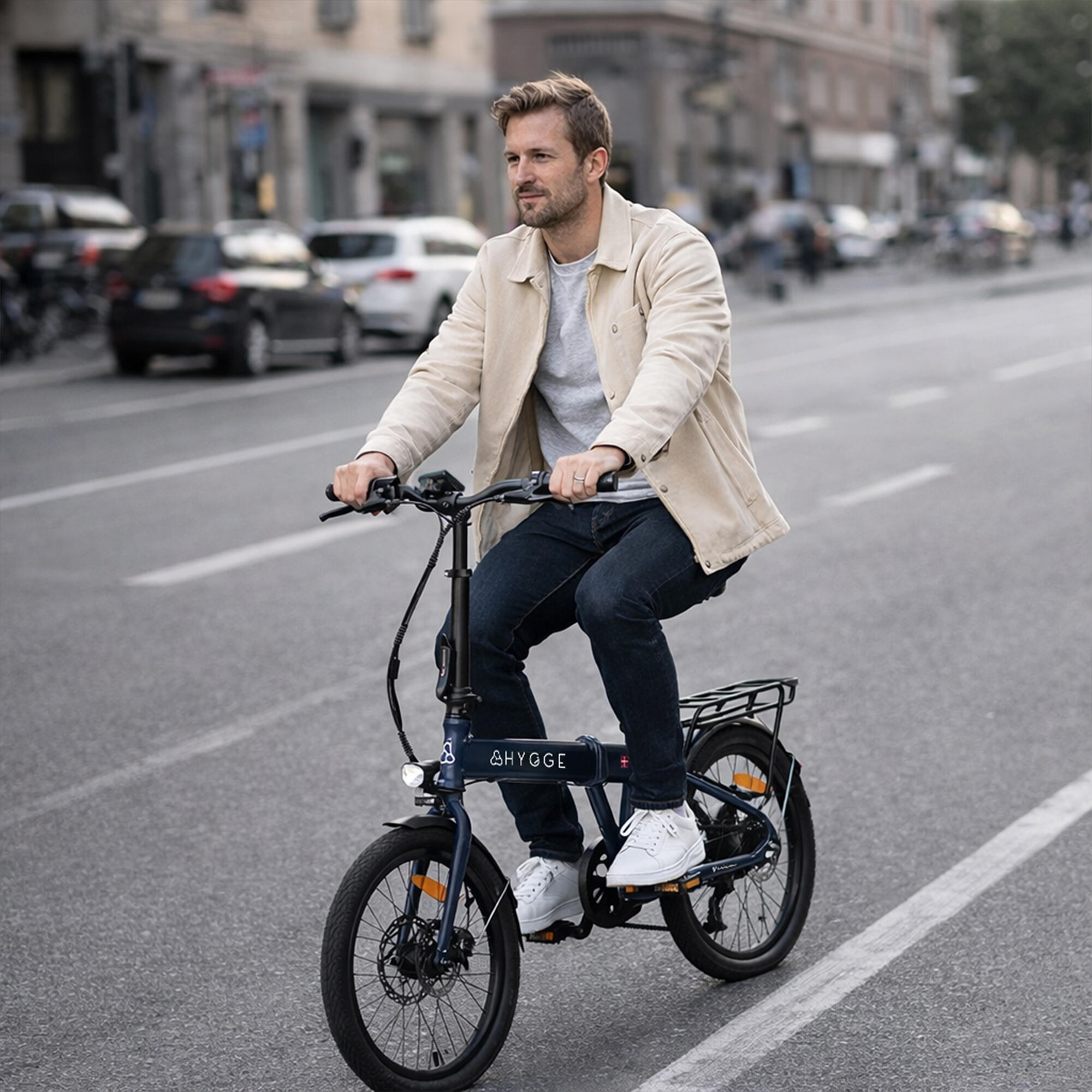 Virum Auto 2026 Bicicletta Elettrica Pieghevole, 3 Velocità Automatica, Cinghia 3/7