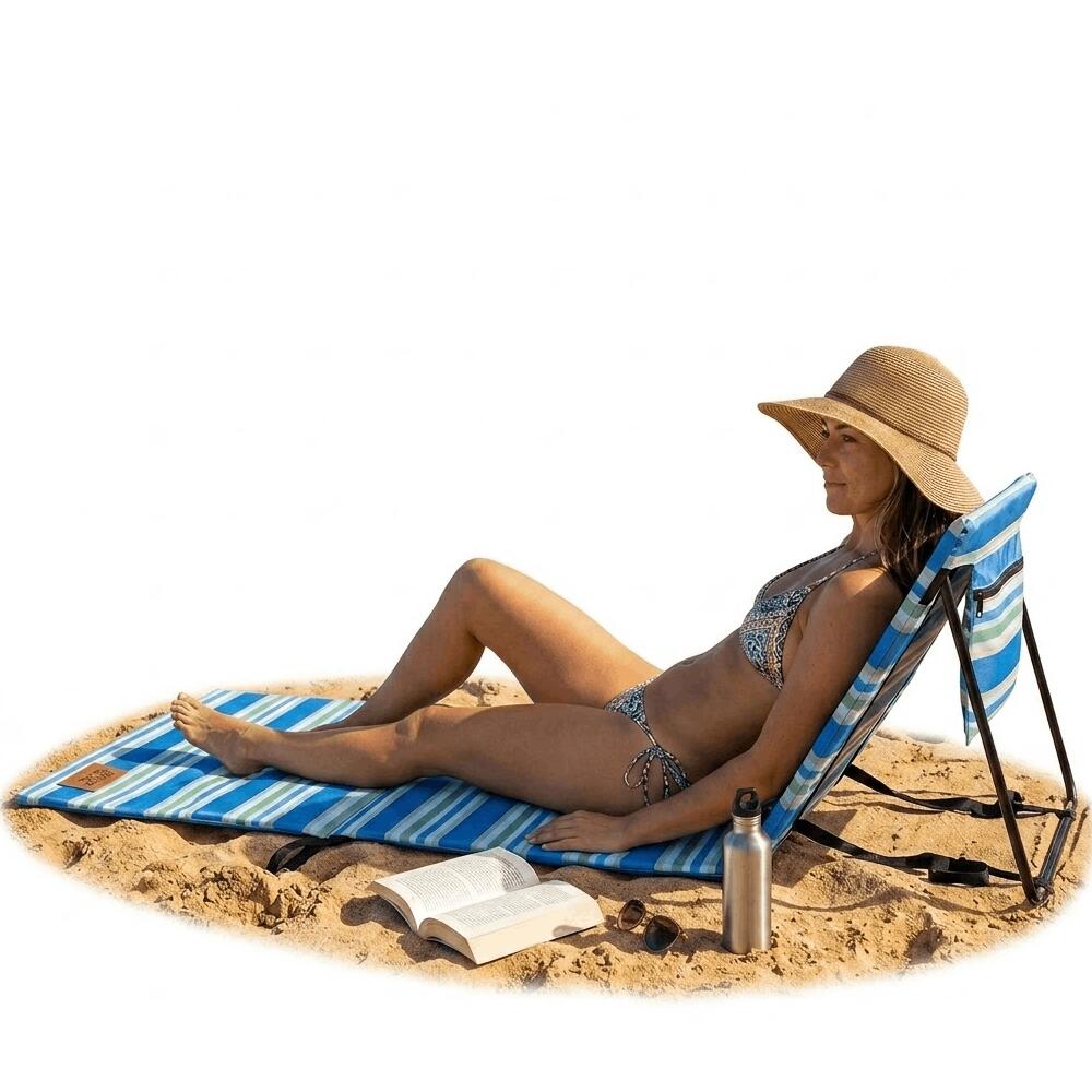 Devessport Esterilla de Playa Plegable con Respaldo Reclinable Kohala 1/7