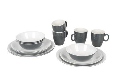 Servies - two-tone - 16 stuks