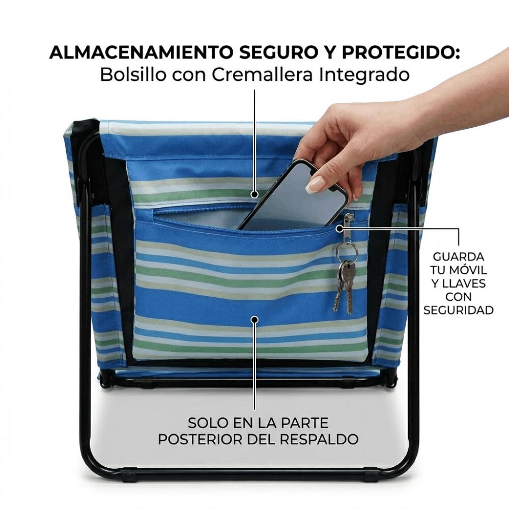 Devessport Esterilla de Playa Plegable con Respaldo Reclinable Kohala 3/7