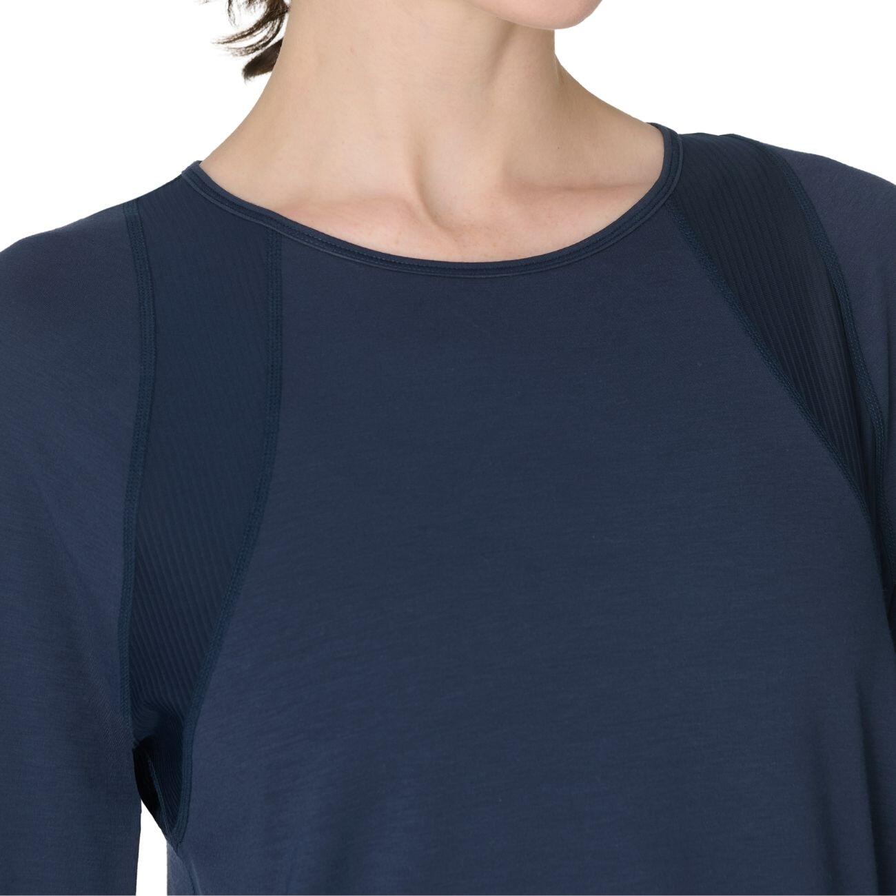SWEATY BETTY Breathe Easy Mesh Long Sleeve Top  DONKERBLAUW M 3/7
