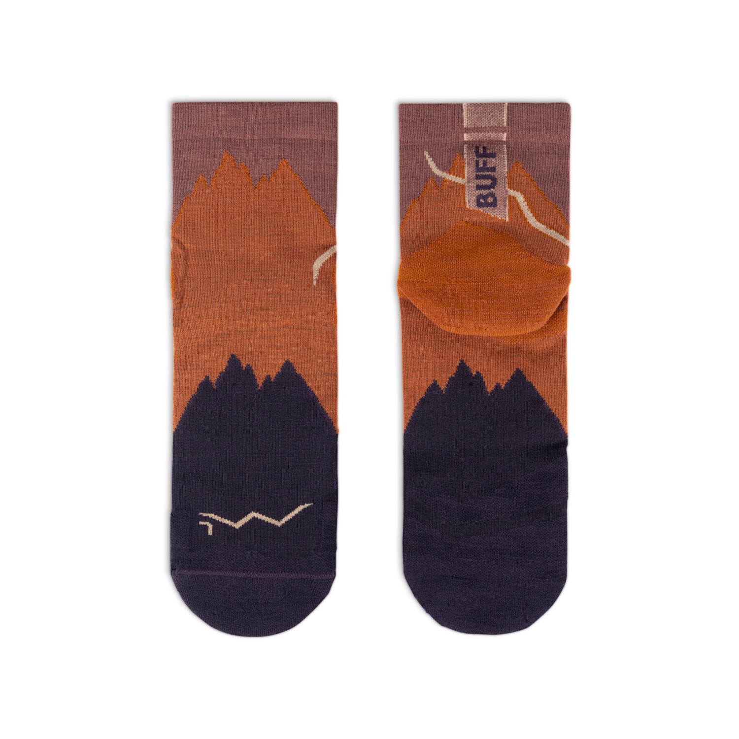 Buff Merino Lightweight Quarter Socks 3" Oranje 3/5